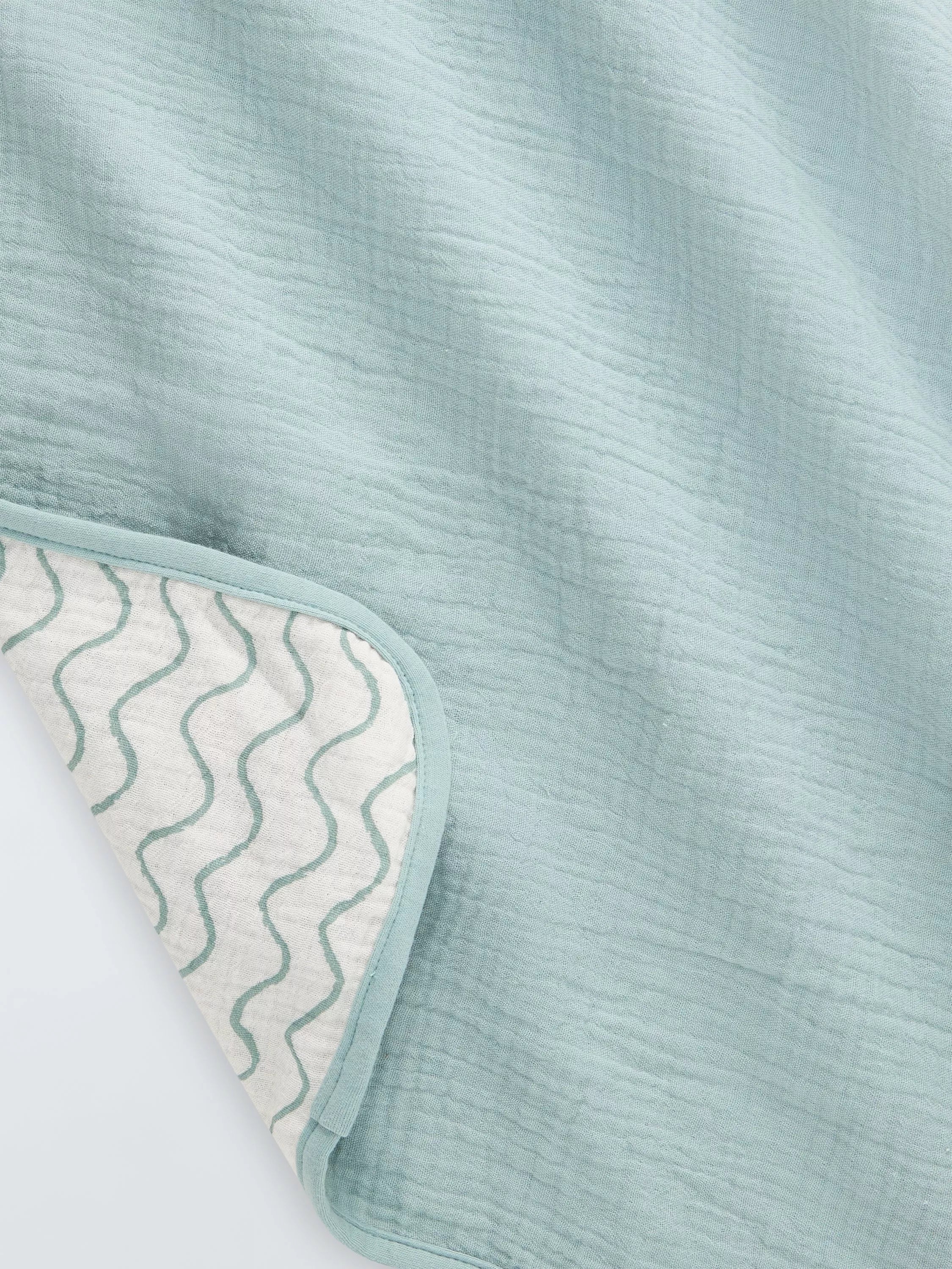 John Lewis Waves muslin blanket 80x100cm, imported from the UK
