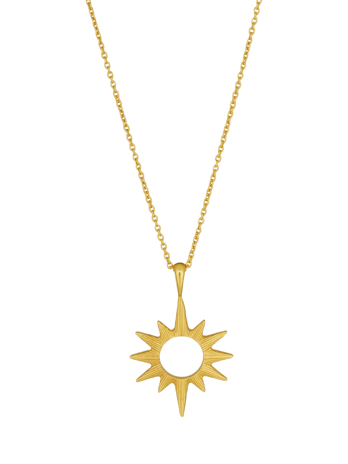 Ottoman Hands gold star pendant necklace 18 inch chain - British product
