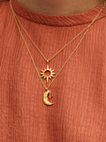 Ottoman Hands gold star pendant necklace 18 inch chain - British product