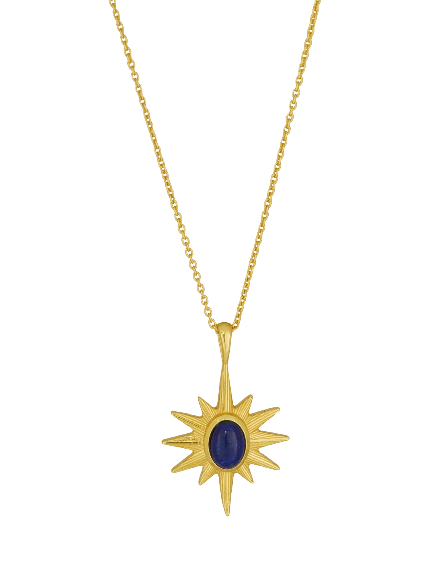 Ottoman Hands Lapis Star pendant gold plated brass UK brand