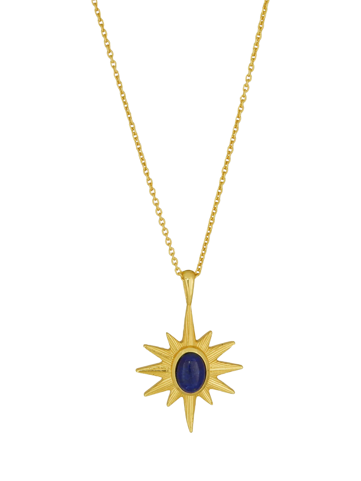 Ottoman Hands Lapis Star pendant gold plated brass UK brand