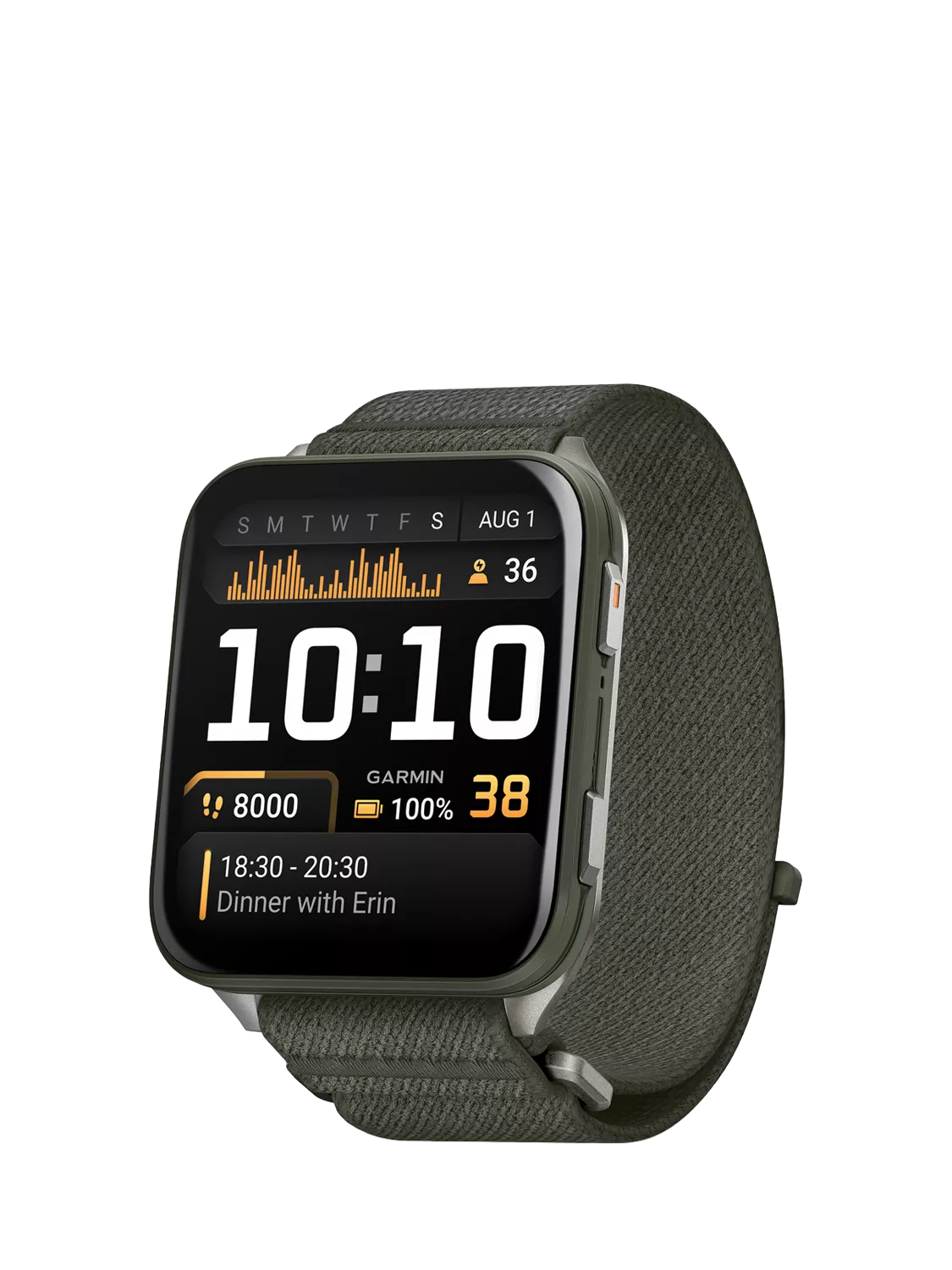 Garmin Venu X1 GPS Smartwatch, Black with Slate Titanium Caseback and Black ComfortFit Nylon Band