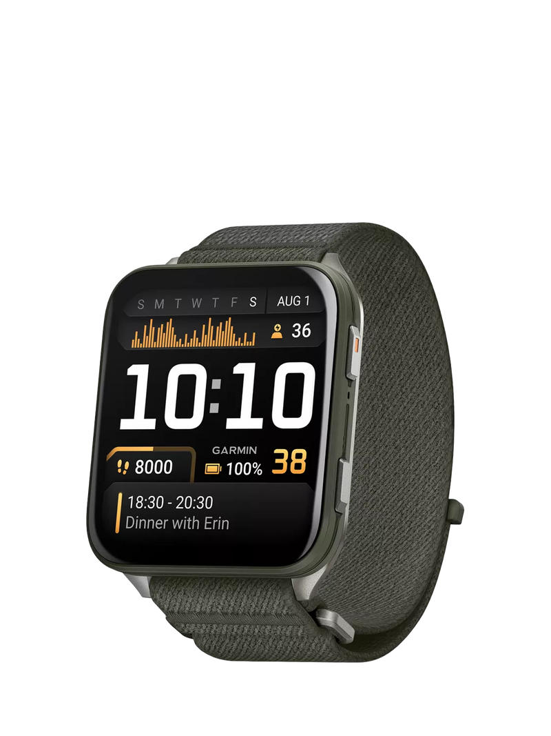 Garmin Venu X1 GPS Smartwatch, Black with Slate Titanium Caseback and Black ComfortFit Nylon Band