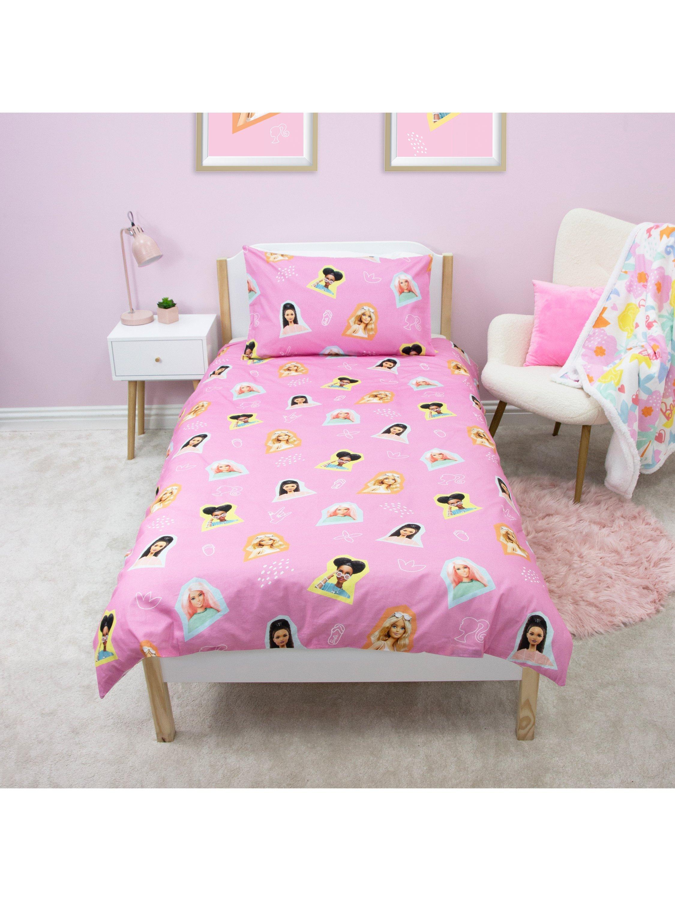 Barbie reversible duvet cover set single, imported from the UK