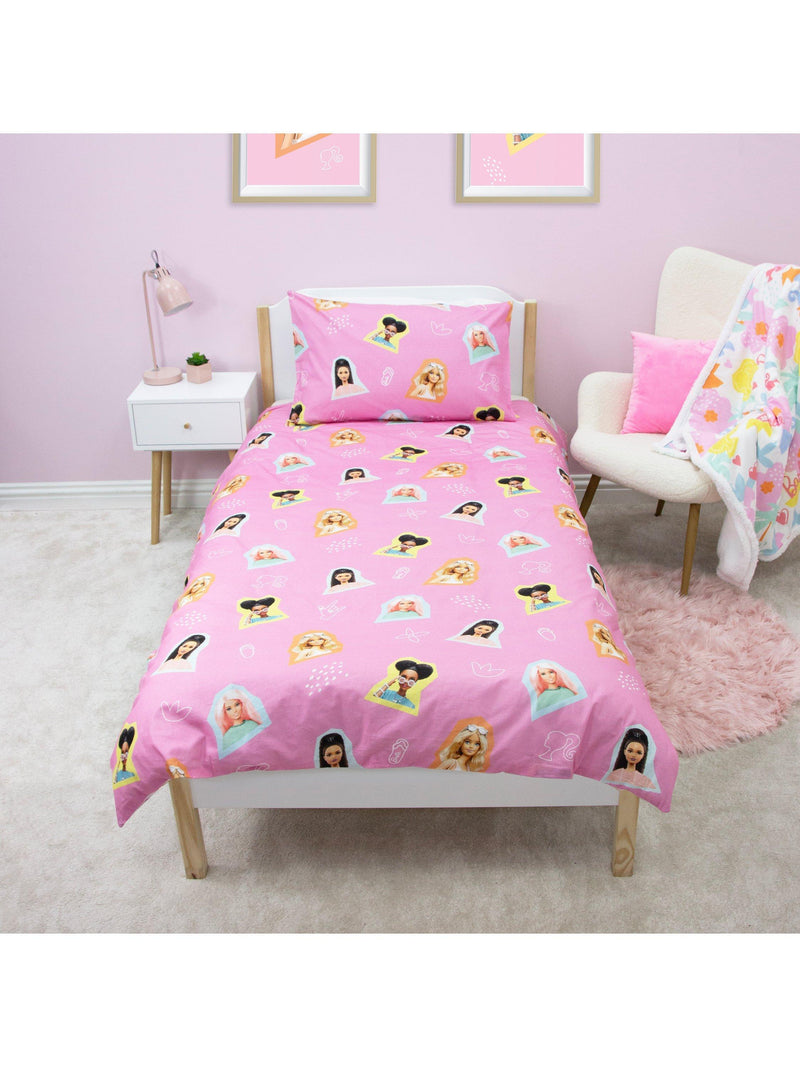 Barbie reversible duvet cover set single, imported from the UK