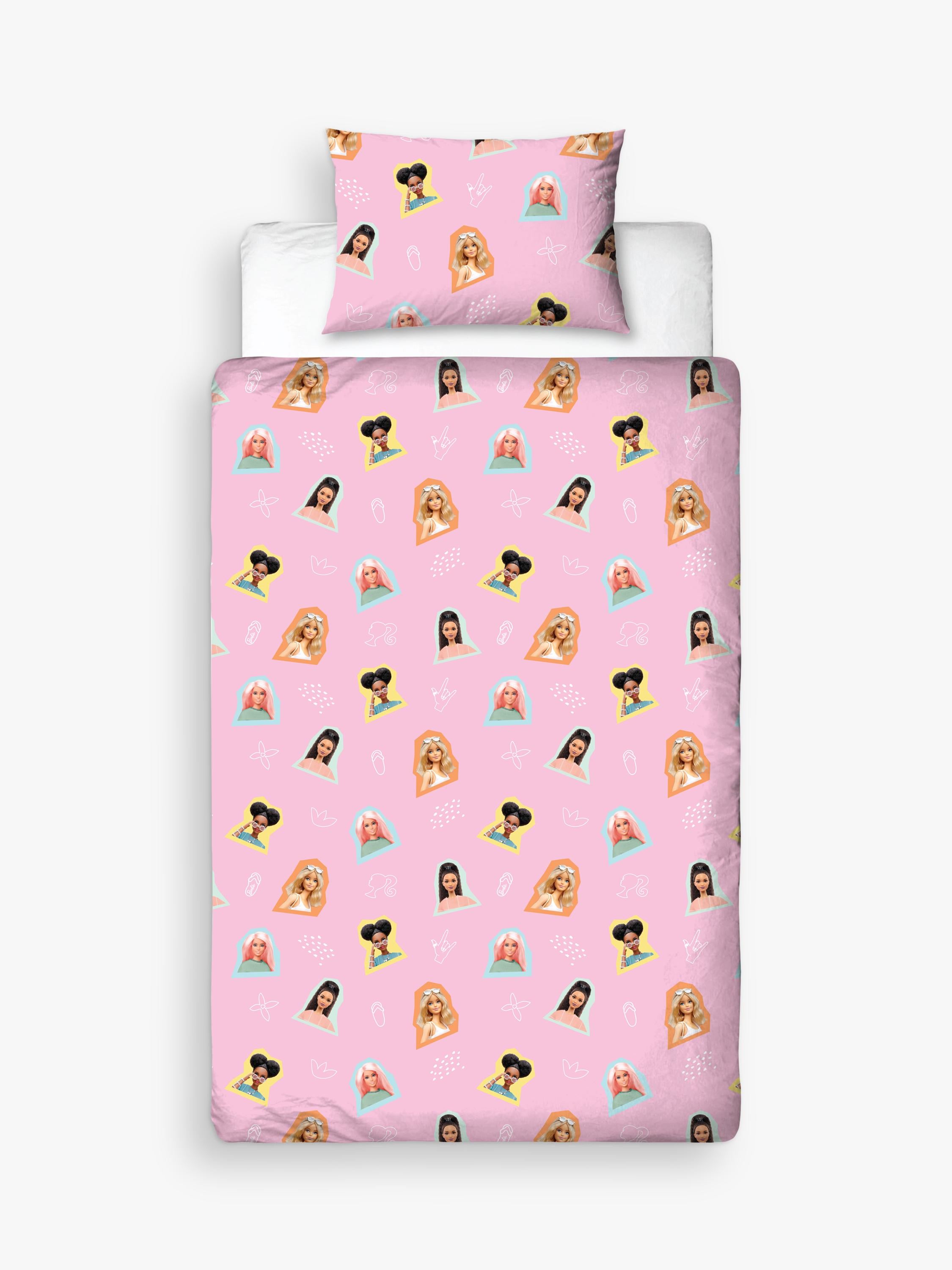 Barbie reversible duvet cover set single, imported from the UK