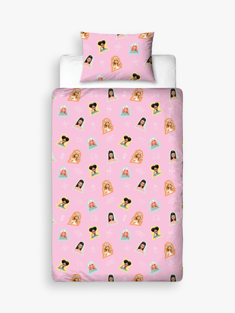 Barbie reversible duvet cover set single, imported from the UK