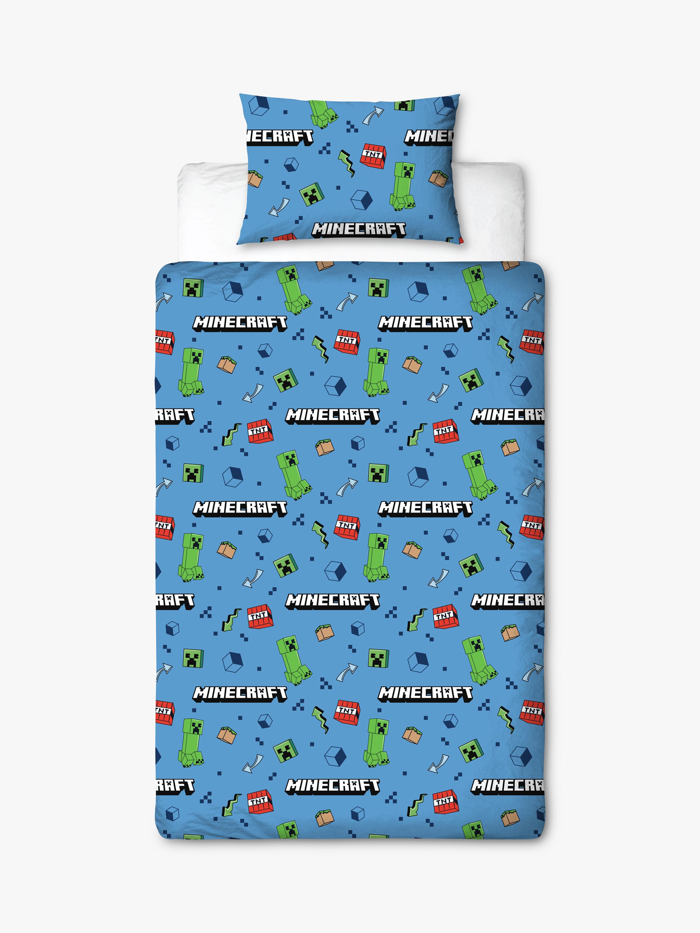 Minecraft reversible duvet cover set single, UK version