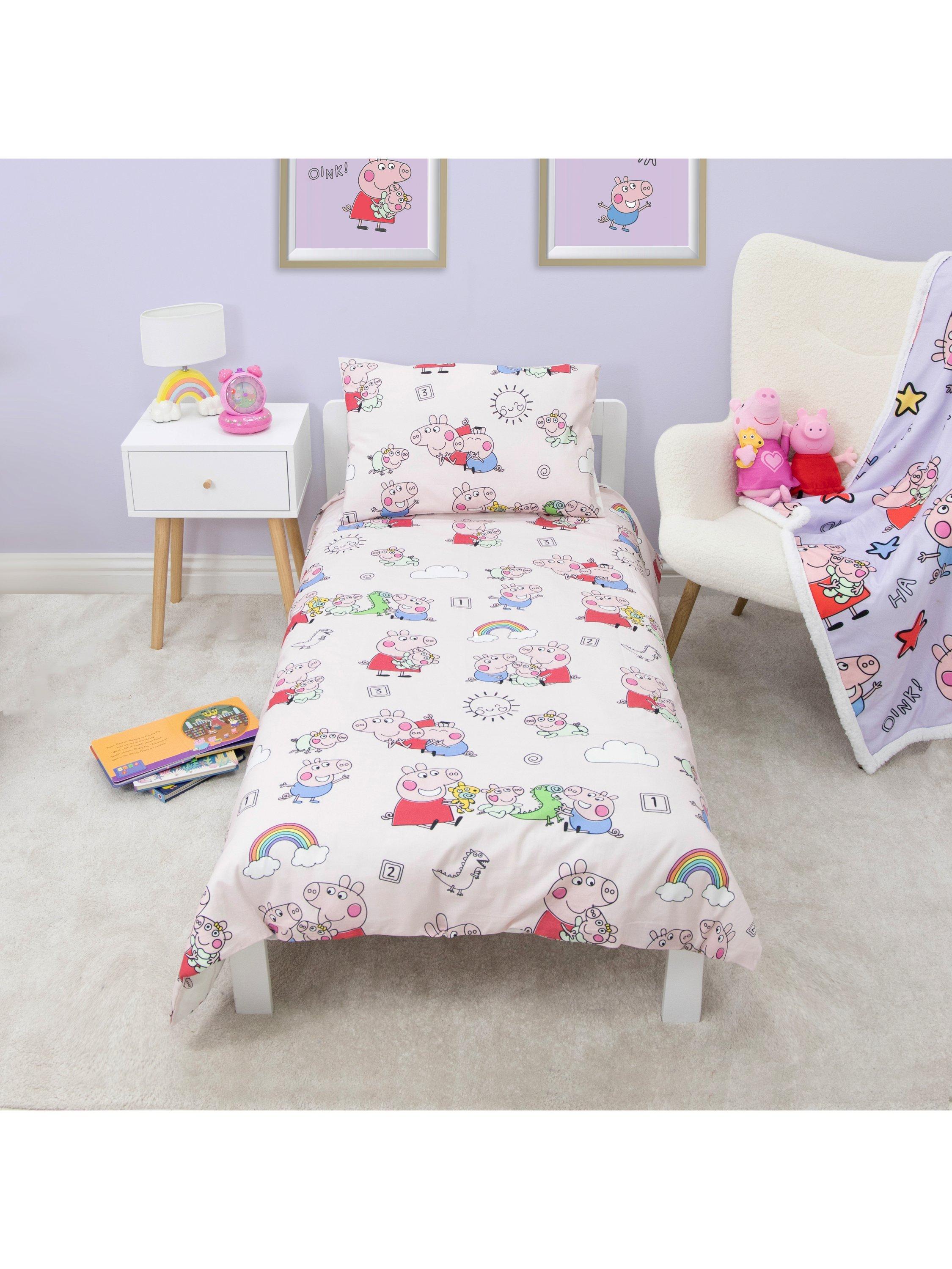 Peppa Pig reversible duvet cover set cotbed - British product