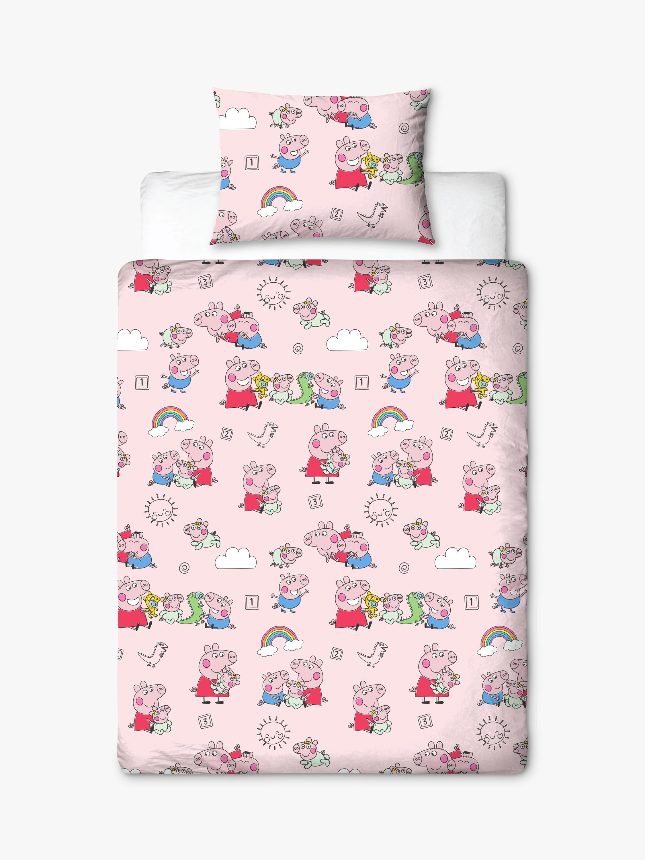 Peppa Pig reversible duvet cover set cotbed - British product