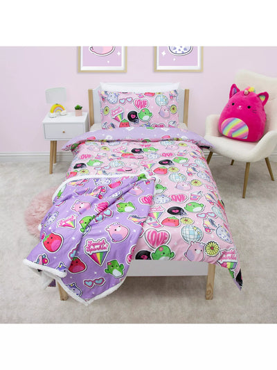 John Lewis Squishmallows Reversible Duvet Cover & Pillowcase Set - Single- Buy online at McGrocer