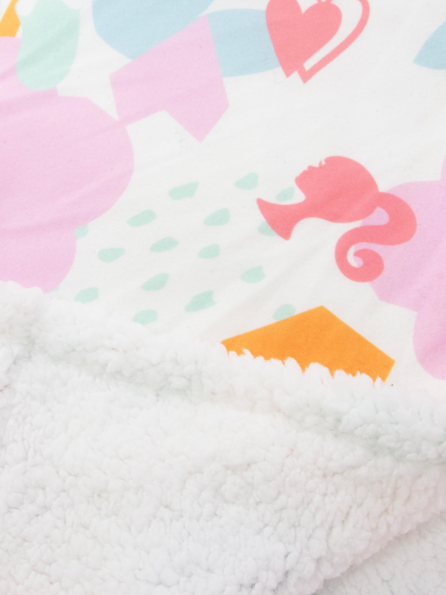 Barbie sherpa fleece blanket single 150x100cm - British product
