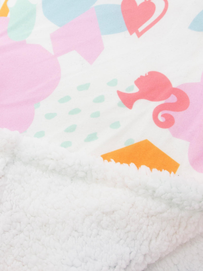 Barbie sherpa fleece blanket single 150x100cm - British product