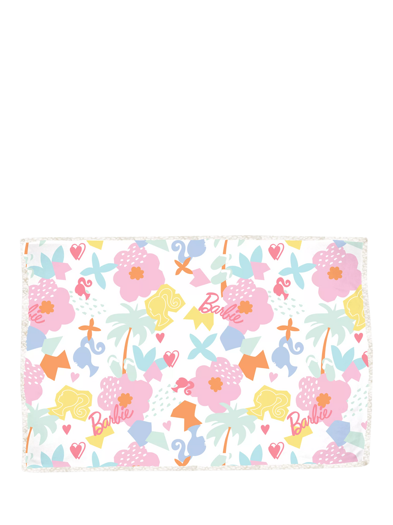 Barbie sherpa fleece blanket single 150x100cm - British product