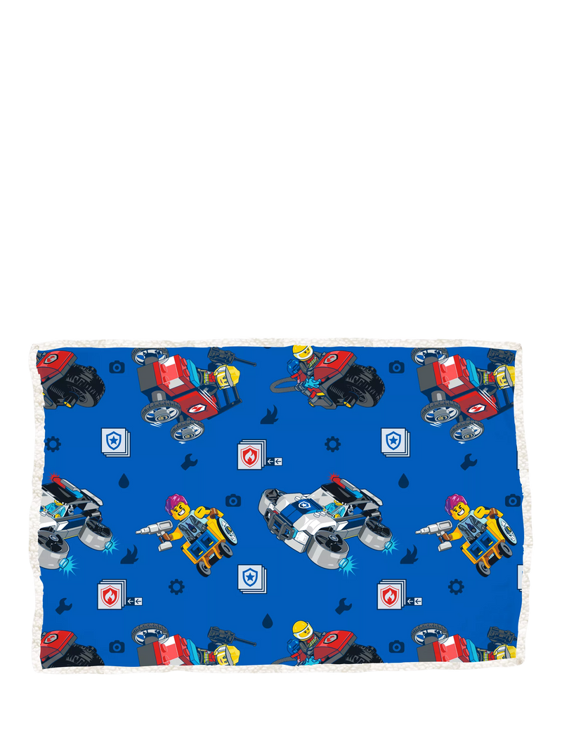 LEGO City sherpa fleece blanket single 150x100cm (British brand)