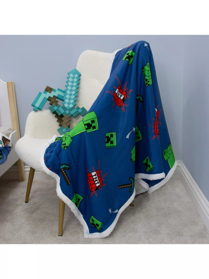Minecraft sherpa fleece blanket (British brand)