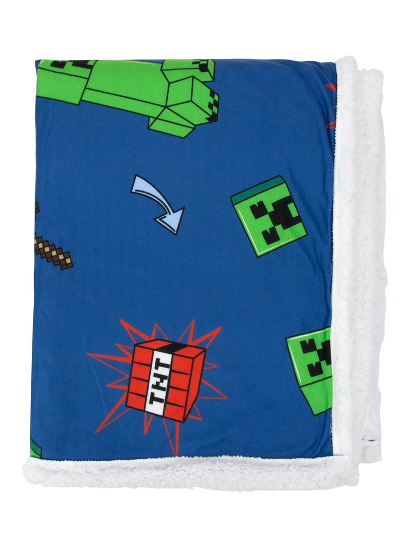 Minecraft sherpa fleece blanket (British brand)