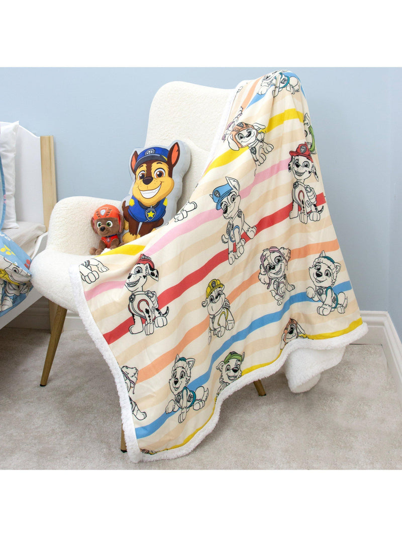 Paw Patrol sherpa fleece blanket single size, UK version