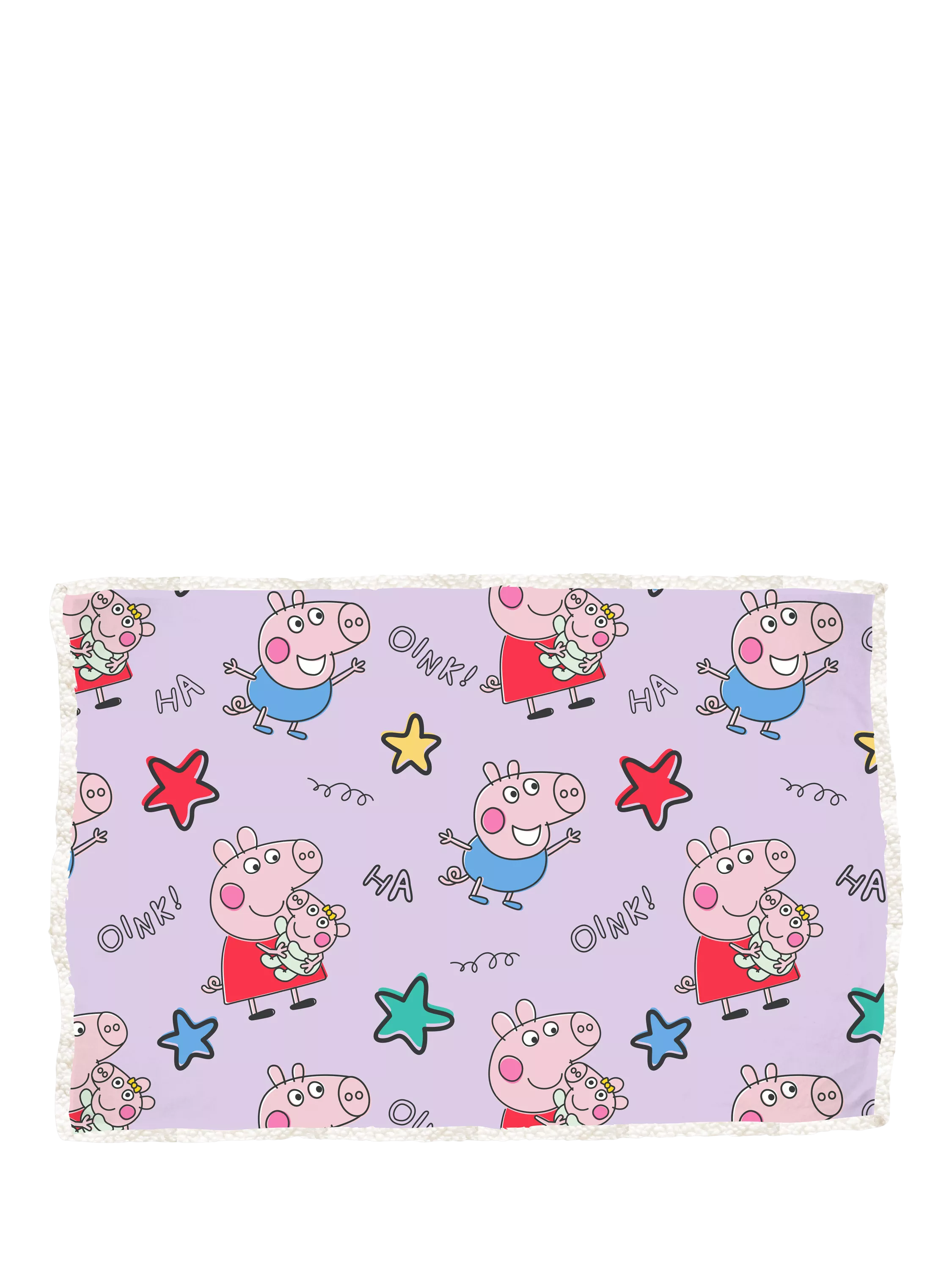Peppa Pig sherpa fleece blanket 100x150cm - British product