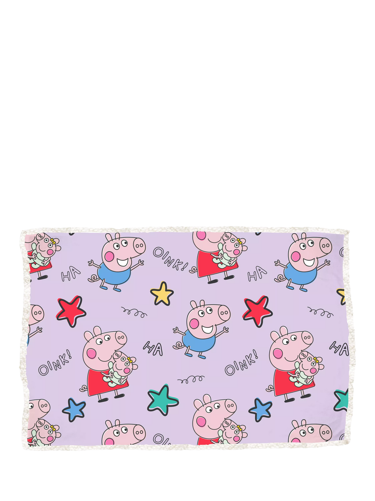 Peppa Pig sherpa fleece blanket 100x150cm - British product