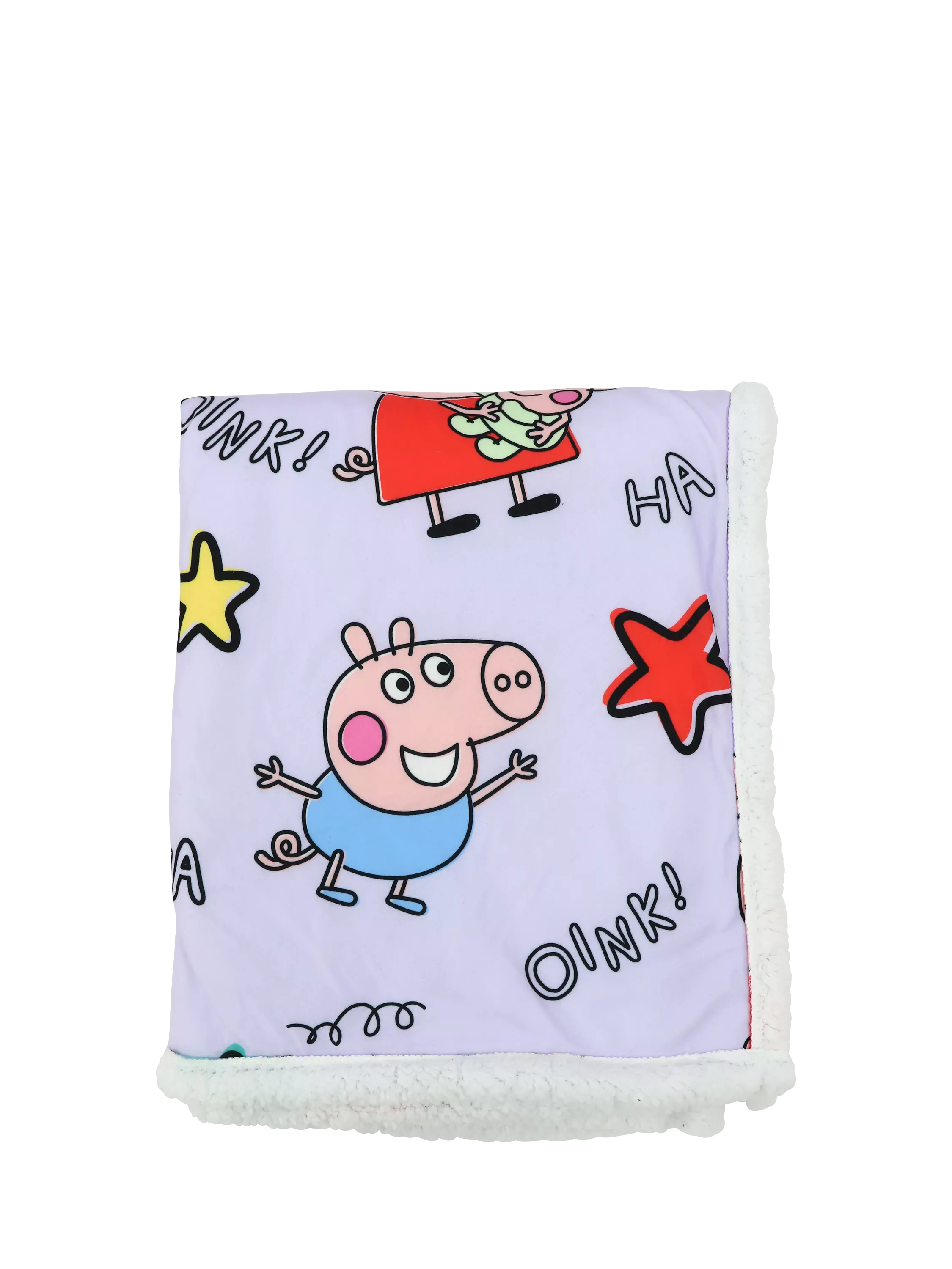Peppa Pig sherpa fleece blanket 100x150cm - British product