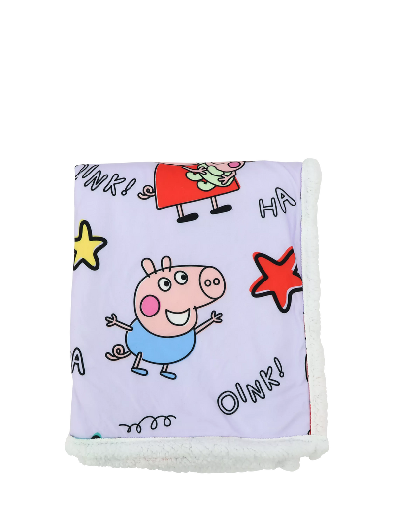 Peppa Pig sherpa fleece blanket 100x150cm - British product