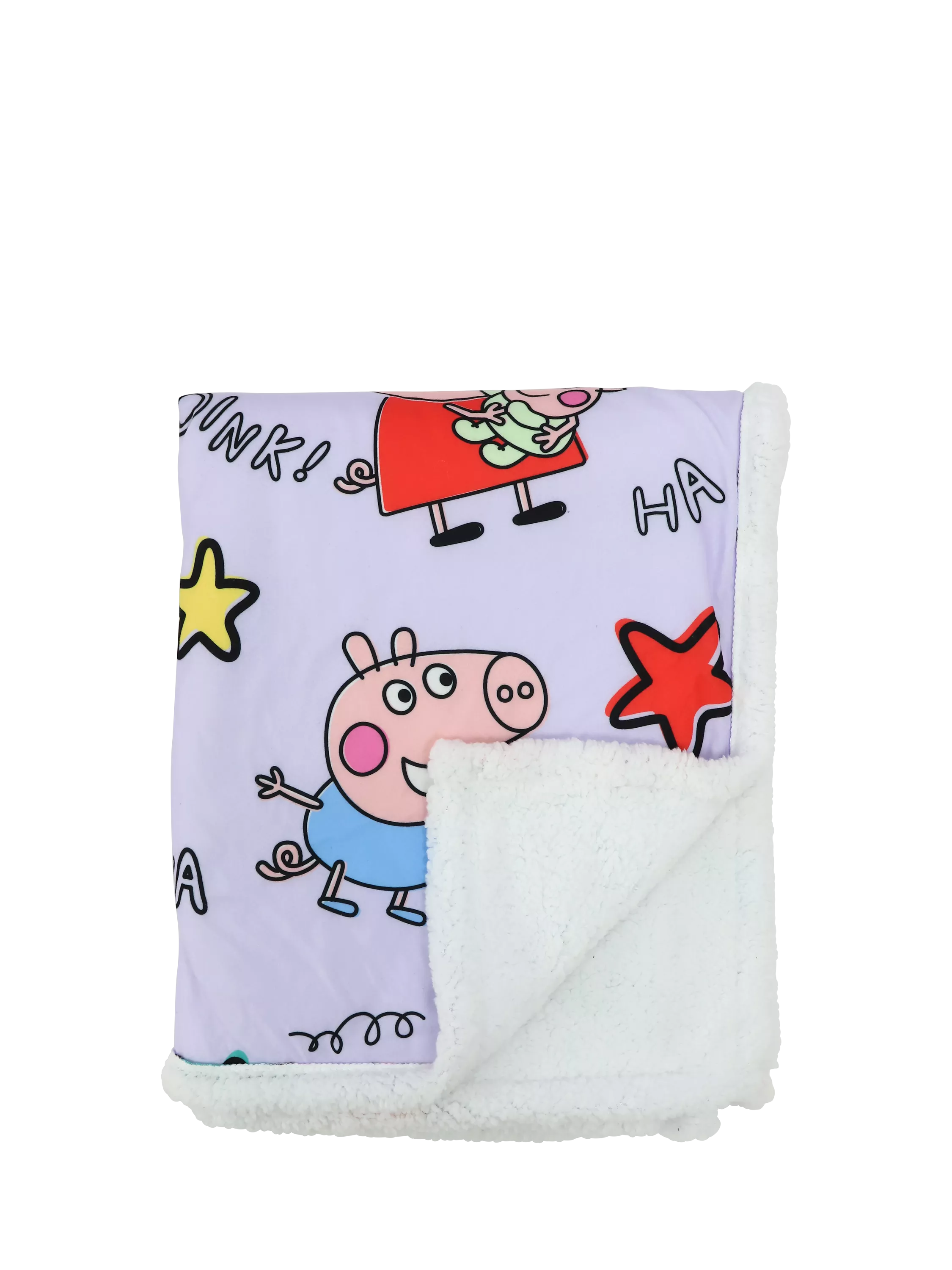 Peppa Pig sherpa fleece blanket 100x150cm - British product