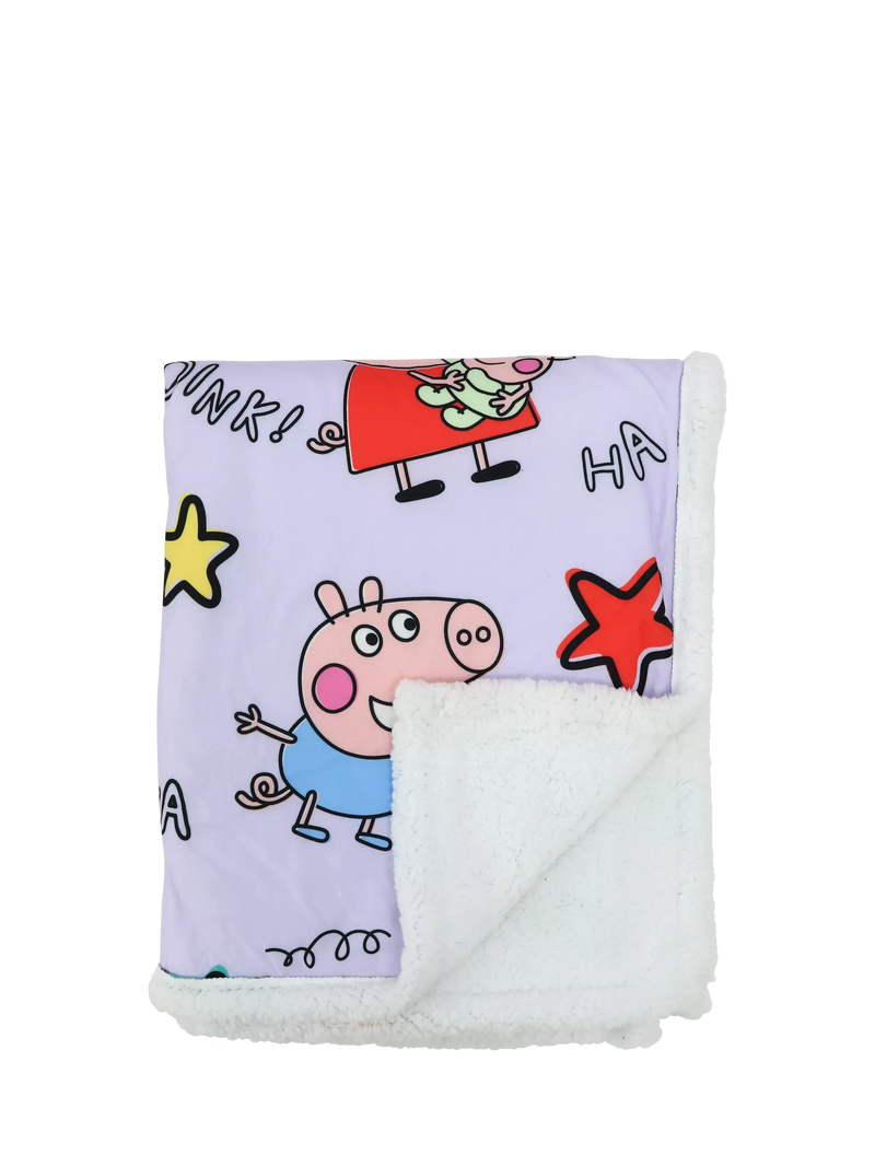 Peppa Pig sherpa fleece blanket 100x150cm - British product