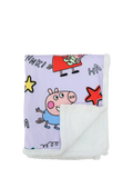 Peppa Pig sherpa fleece blanket 100x150cm - British product