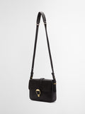 Barbour Rosa leather crossbody bag black deboss tartan, UK version