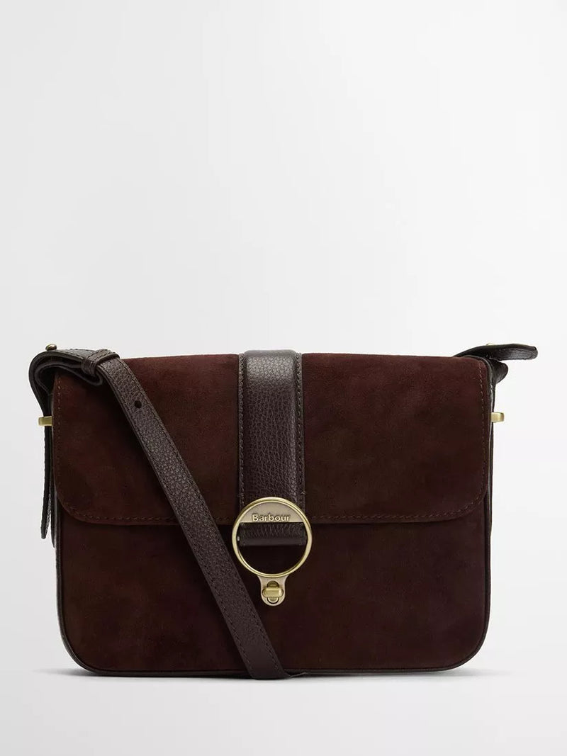 Barbour suede and leather crossbody bag medium - British product