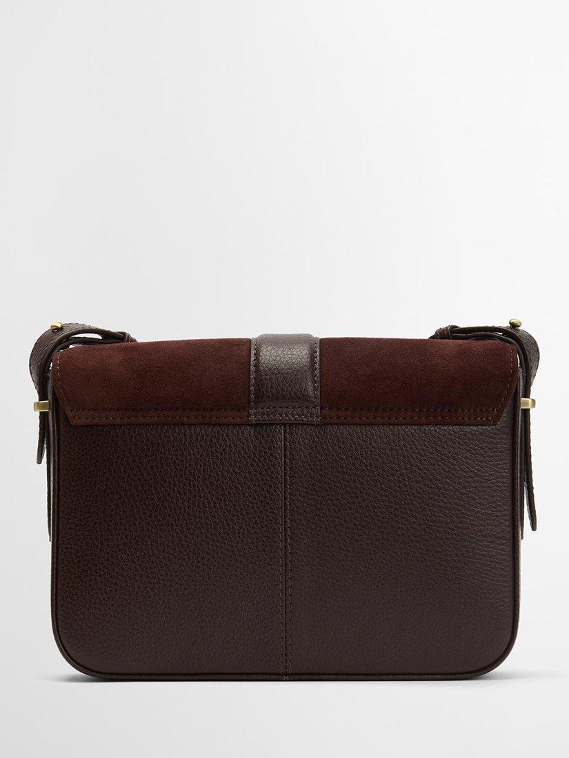 Barbour suede and leather crossbody bag medium - British product