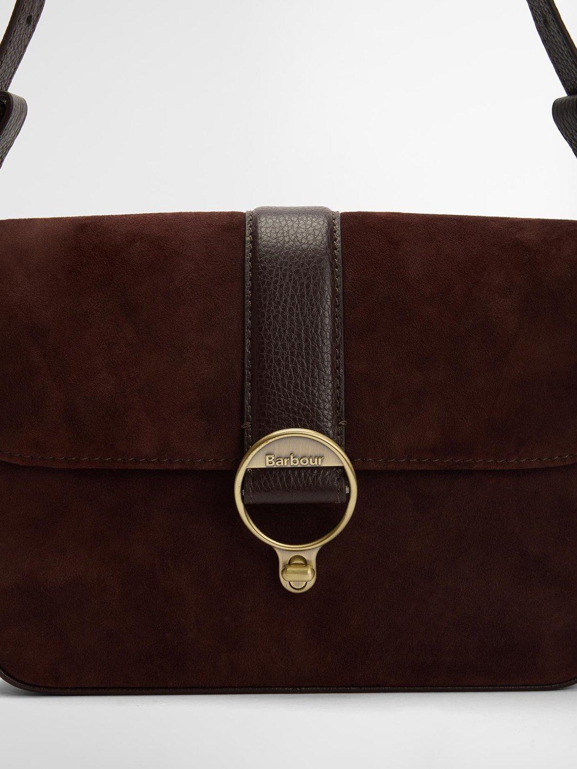 Barbour suede and leather crossbody bag medium - British product