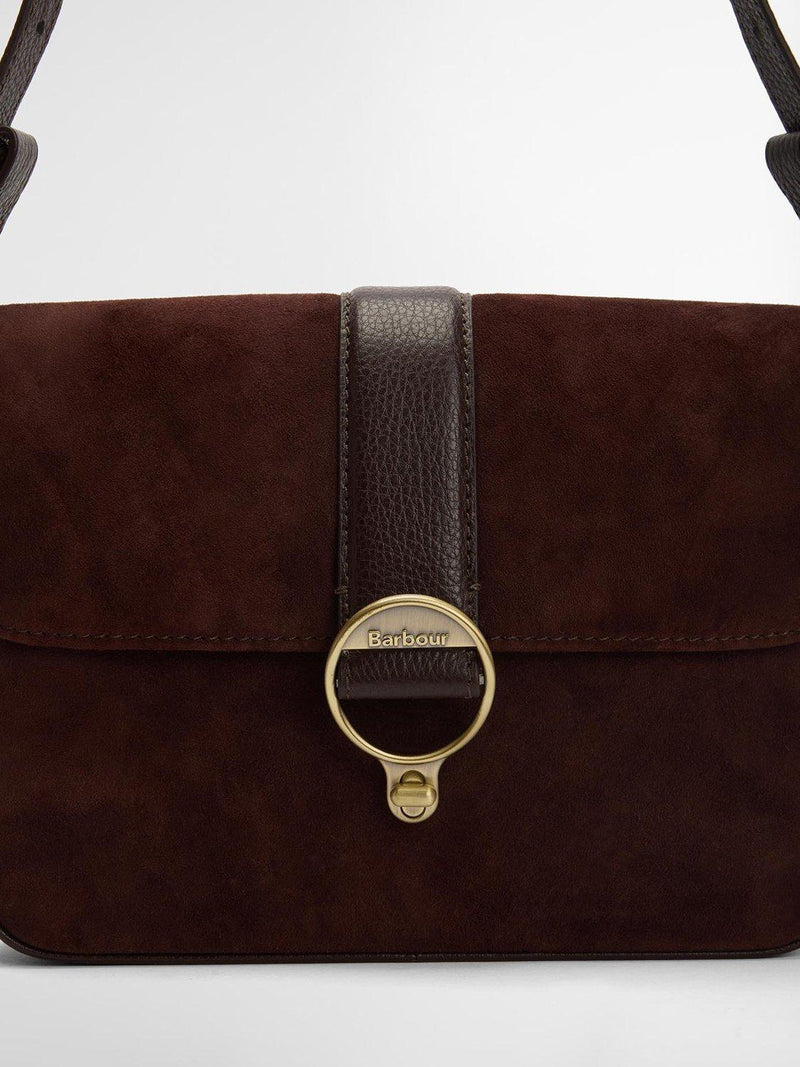 Barbour suede and leather crossbody bag medium - British product