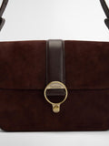 Barbour suede and leather crossbody bag medium - British product