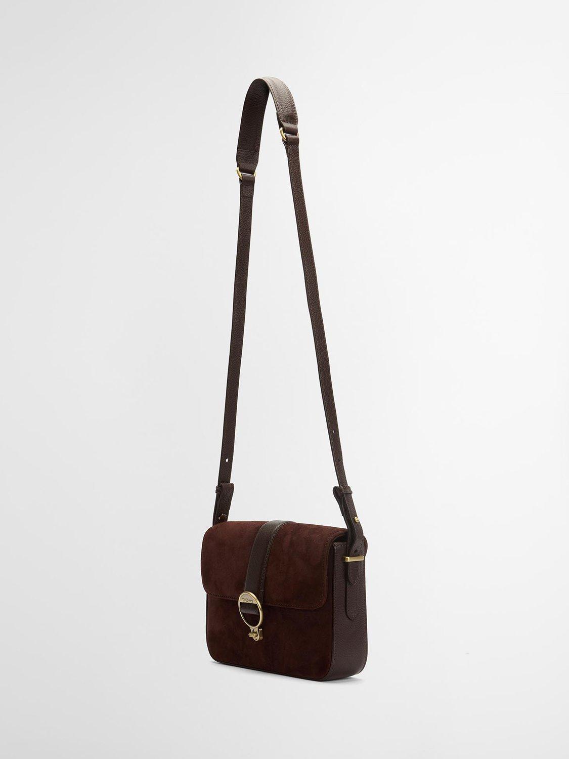 Barbour suede and leather crossbody bag medium - British product