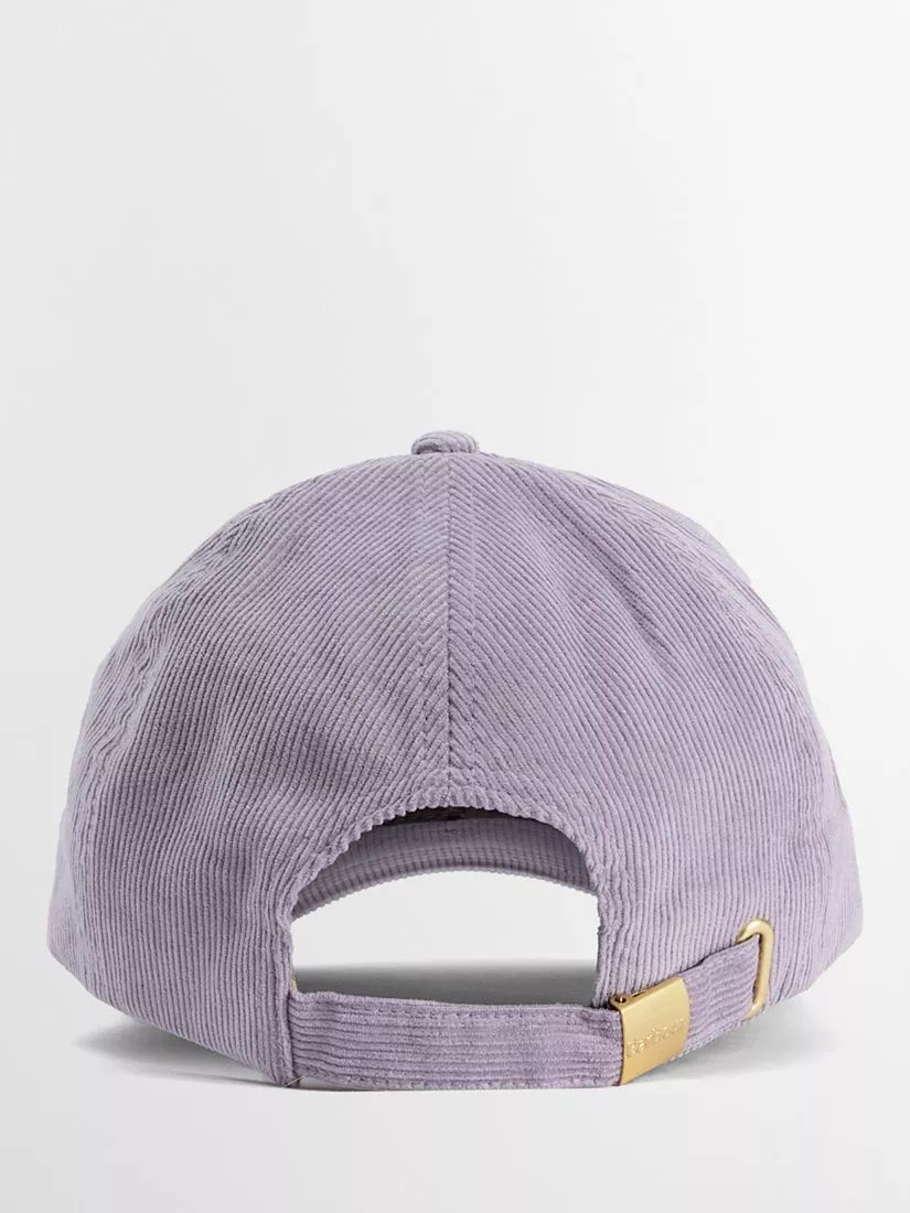 Barbour Oakley Corduroy Baseball Cap in Heather Mist, UK version