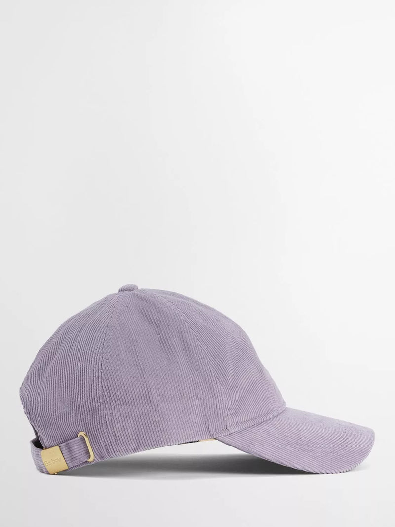 Barbour Oakley Corduroy Baseball Cap in Heather Mist, UK version