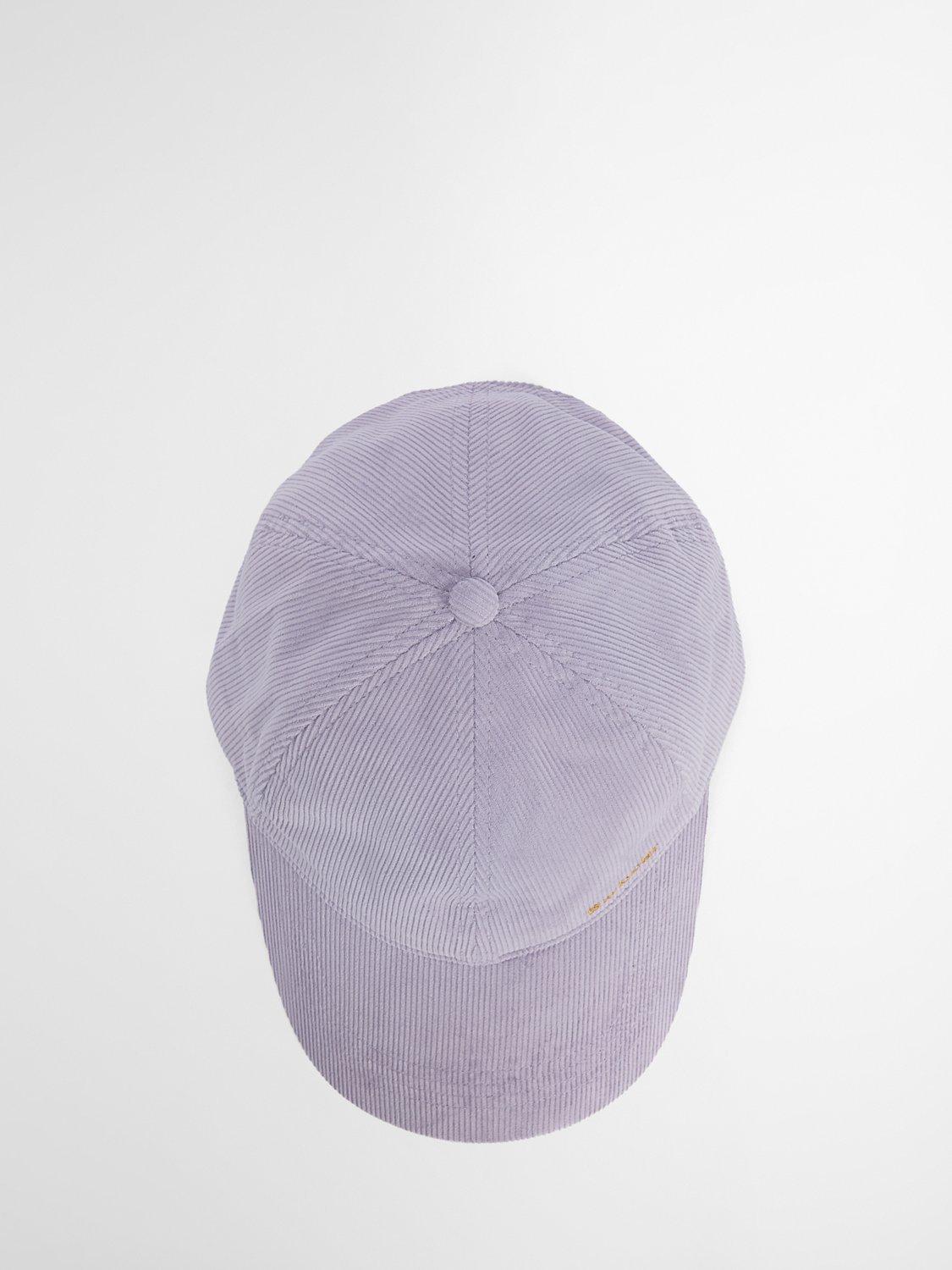 Barbour Oakley Corduroy Baseball Cap in Heather Mist, UK version