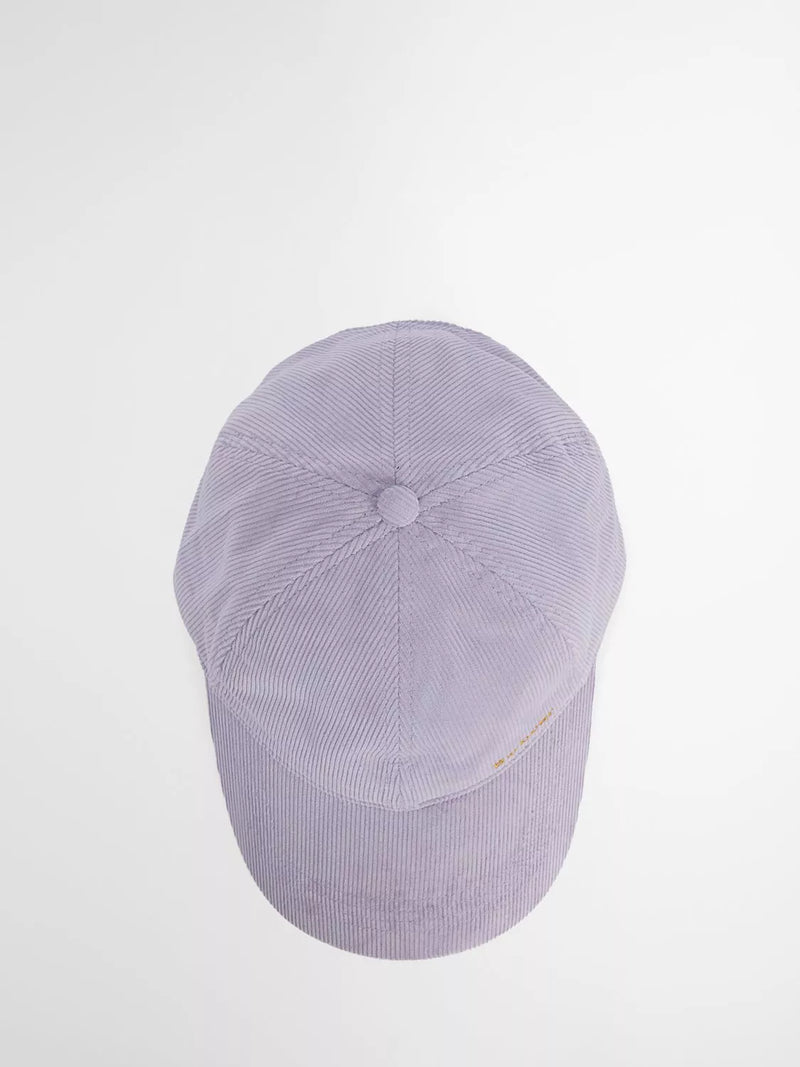 Barbour Oakley Corduroy Baseball Cap in Heather Mist, UK version