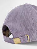 Barbour Oakley Corduroy Baseball Cap in Heather Mist, UK version
