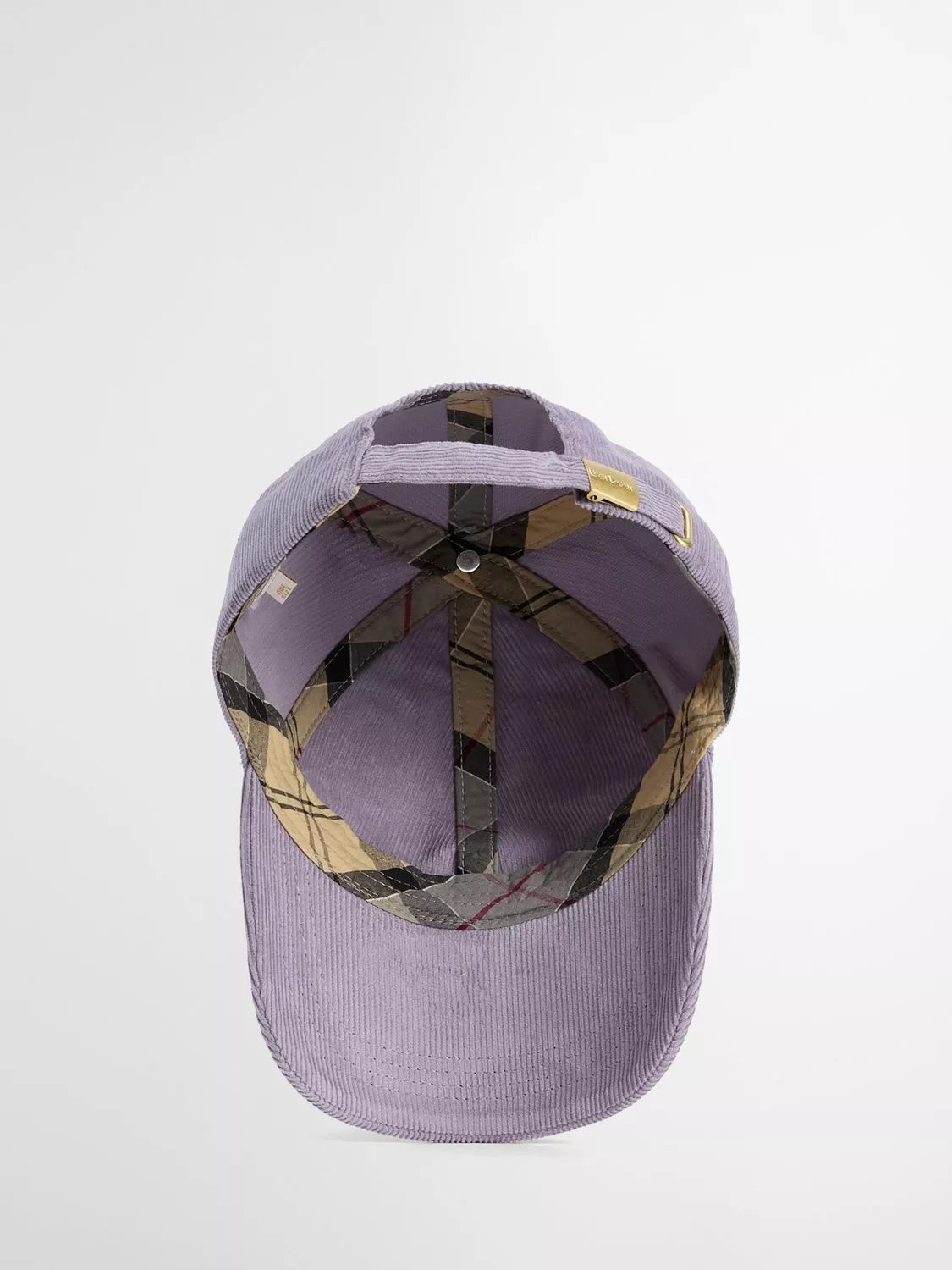 Barbour Oakley Corduroy Baseball Cap in Heather Mist, UK version