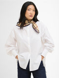 Barbour Mackworth tartan scarf beige tattersall 49cm, imported from the UK