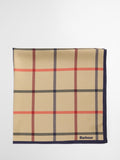 Barbour Mackworth tartan scarf beige tattersall 49cm, imported from the UK