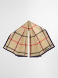 Barbour Mackworth tartan scarf beige tattersall 49cm, imported from the UK