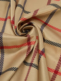 Barbour Mackworth tartan scarf beige tattersall 49cm, imported from the UK