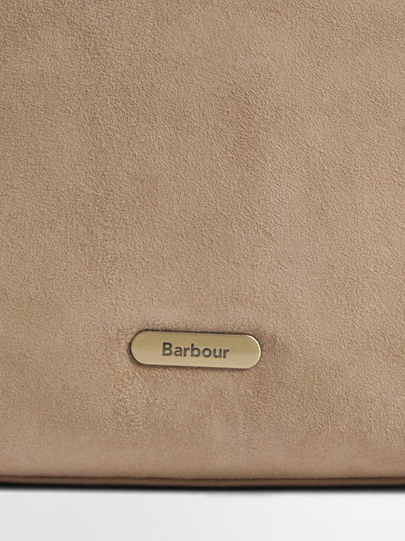 Barbour Cedar suede shoulder bag Sand (British brand)