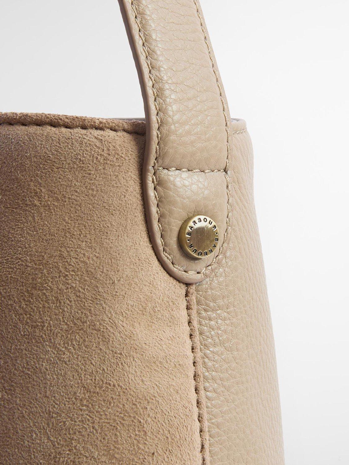 Barbour Cedar suede shoulder bag Sand (British brand)