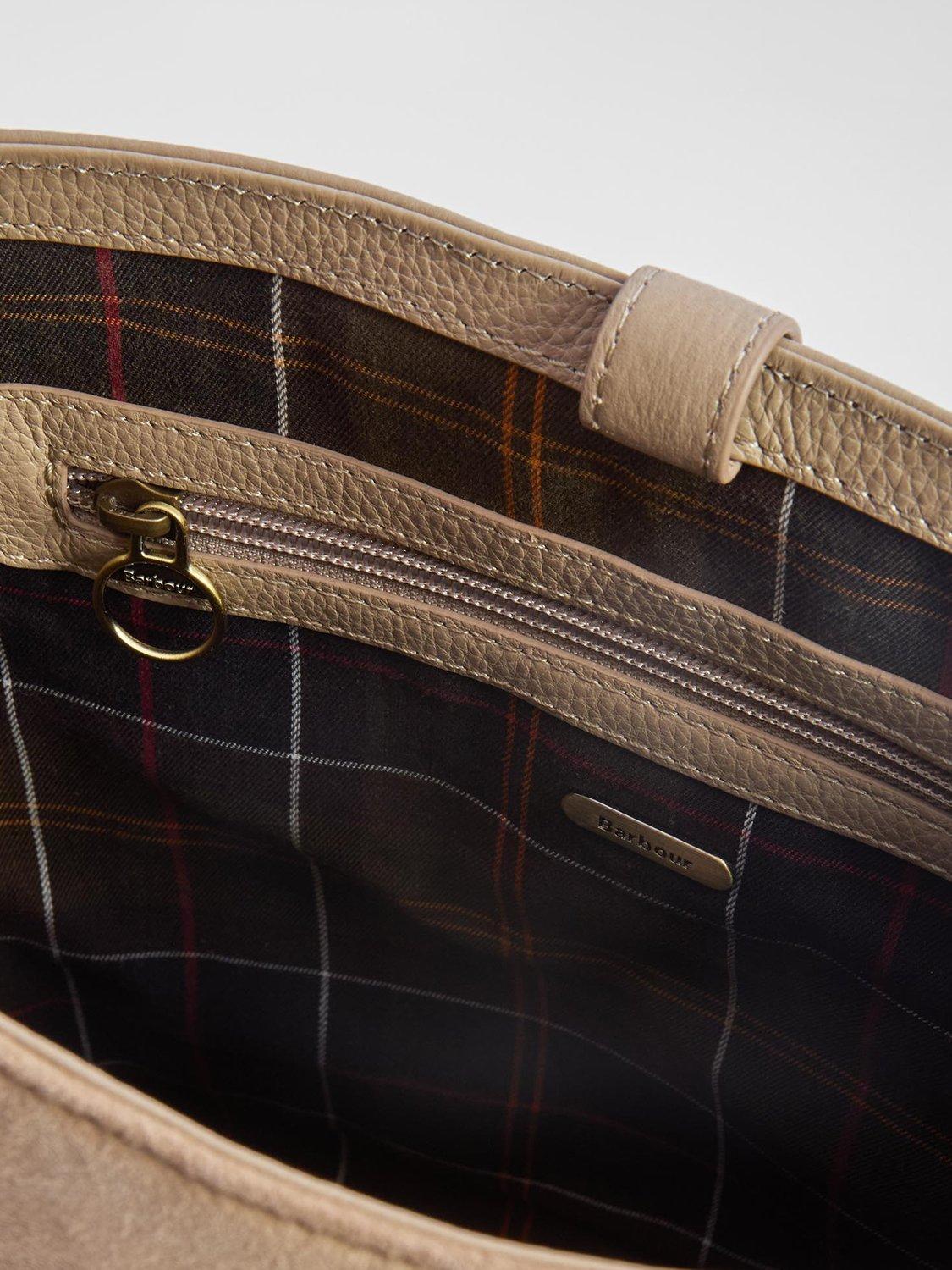 Barbour Cedar suede shoulder bag Sand (British brand)