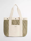 Barbour Healy quilted tote bag Bleached Olive (British brand)